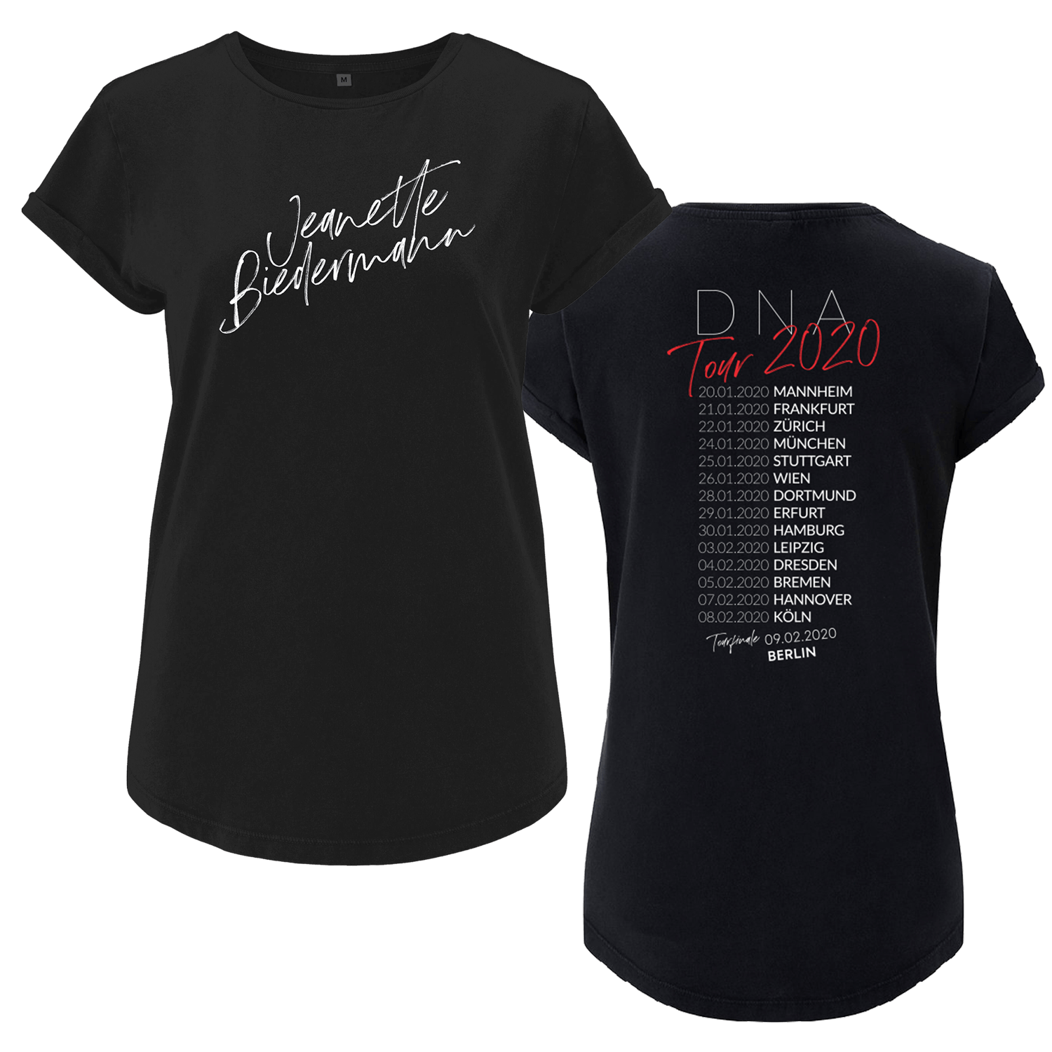 Jeanette Biedermann - Girlie Shirt - DNA Tour 2020 Tourshirt (schwarz)