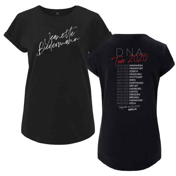 Jeanette Biedermann - Girlie Shirt - DNA Tour 2020 Tourshirt (schwarz)